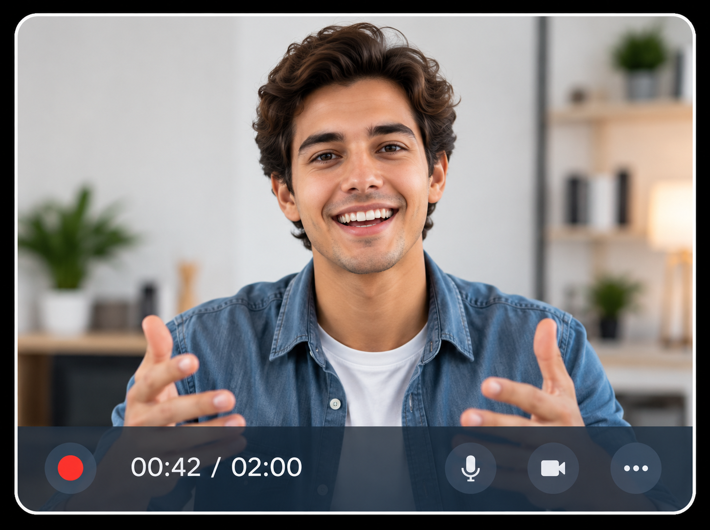 Vista ilustrativa de un profesional en entrevista
